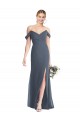 Low Back Sleeveless Off the Shoulder Trumpet Soft Chiffon Bridesmaid Dress Worcester