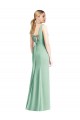 Tie Back Sleeveless V-Neck Trumpet Soft Chiffon Bridesmaid Dress Worcester