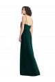 Low Back Ever Green Sleeveless V-Neck A-Line Soft Chiffon Semi Formal Evening Dress / Bridesmaid Dress Worcester