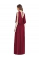 Tie Back Sleeveless V-Neck Trumpet Soft Chiffon Semi Formal Evening Dress / Bridesmaid Dress Worcester