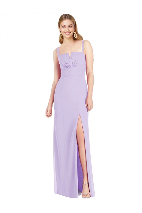 Sleeveless Spaghetti Straps Mermaid Soft Chiffon Bridesmaid Dress Worcester
