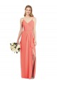 Sleeveless Spaghetti Straps Trumpet Soft Chiffon Formal Dress / Bridesmaid Dress Worcester