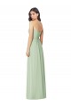 Sage Sleeveless Strapless Trumpet Soft Chiffon Bridesmaid Dress Worcester