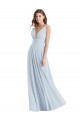 Tie Back Sleeveless V-Neck A-Line Lxue Chiffon Bridesmaid Dress Worcester