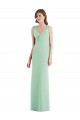 Open Back Sleeveless V-Neck Trumpet Chiffon Bridesmaid Dress / Evening Dress Worcester