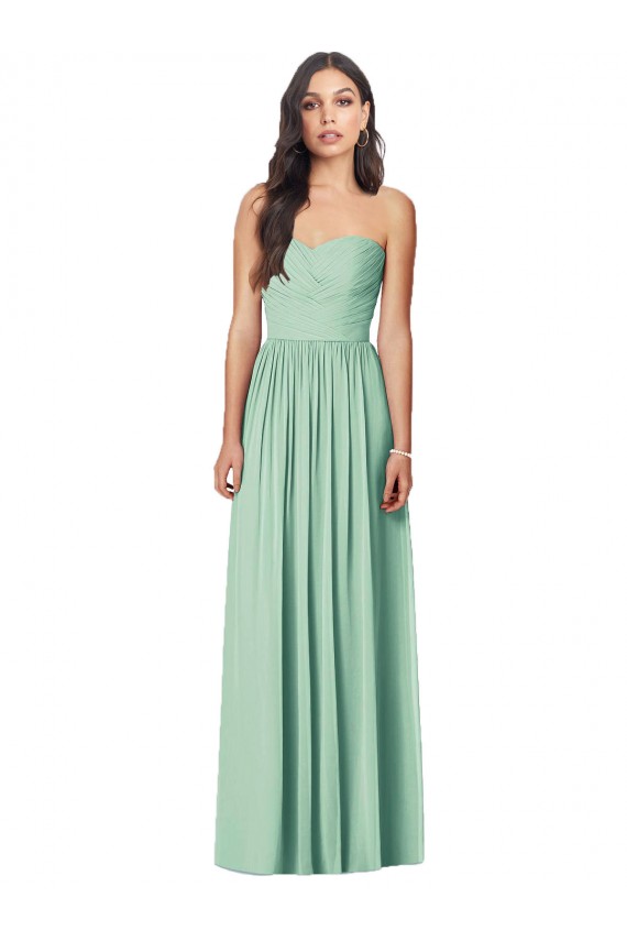 Mint Green Sleeveless Sweetheart Trumpet Soft Chiffon Bridesmaid Dress Worcester
