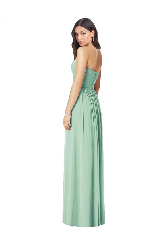 Mint Green Sleeveless Sweetheart Trumpet Soft Chiffon Bridesmaid Dress Worcester
