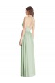 Criss Cross Back Sleeveless Spaghetti Straps A-Line Soft Chiffon Semi Formal Evening Dress / Bridesmaid Dress Worcester