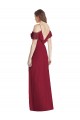 V-Back Cold Shoulder Spaghetti Straps Trumpet Soft Chiffon Semi Formal Evening Dress / Bridesmaid Dress Worcester