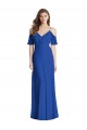 V-Back Cold Shoulder Spaghetti Straps Trumpet Soft Chiffon Semi Formal Evening Dress / Bridesmaid Dress Worcester