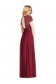 Open Back Cap Sleeves V-Neck Trumpet Soft Chiffon Bridesmaid Dress Worcester
