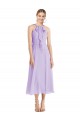 V-Back Sleeveless Halter Neck A-Line Soft Chiffon Prom Dress / Bridesmaid Dress Worcester