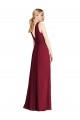 V-Back Royal Blue Sleeveless Halter Neck A-Line Soft Chiffon Bridesmaid Dress Worcester