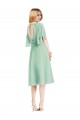 Open Back Flutter Sleeves A-Line Soft Chiffon Bridesmaid Dress Worcester
