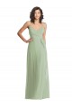 Sleeveless Spaghetti Straps Trumpet Soft Chiffon Formal Evening Gown / Bridesmaid Dress Worcester