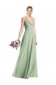 V-Back Sleeveless Spaghetti Straps A-Line Chiffon Bridesmaid Dress / Evening Dress Worcester