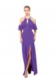Open Back Ruffle Sleeves Halter Neck A-Line Soft Chiffon Bridesmaid Dress Worcester
