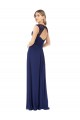 Keyhole Back Cap Sleeves V-Neck A-Line Soft Chiffon Bridesmaid Dress Worcester