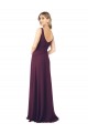 Grape Sleeveless V-Neck A-Line Chiffon Bridesmaid Dress Worcester