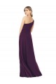 Grape Sleeveless One Shoulder A-Line Soft Chiffon Formal Dress / Bridesmaid Dress Worcester