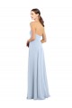 Light Sky Blue Sleeveless Strapless A-Line Soft Chiffon Bridesmaid Dress Worcester
