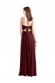 Burgundy Gold Sleeveless Spaghetti Straps A-Line Chiffon Bridesmaid Dress / Evening Dress Worcester