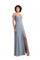 Sleeveless Off the Shoulder A-Line Chiffon Formal Dress / Bridesmaid Dress Worcester