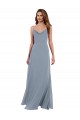 V-Back Sleeveless Cowl Neck A-Line Soft Chiffon Formal Dress / Bridesmaid Dress Worcester