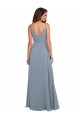 V-Back Sleeveless Cowl Neck A-Line Soft Chiffon Formal Dress / Bridesmaid Dress Worcester