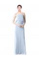 Sleeveless Halter Neck A-Line Soft Chiffon Bridesmaid Dresses Worcester
