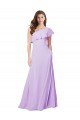 Lilac Sleeveless One Shoulder A-Line Soft Chiffon Bridesmaid Dress Worcester