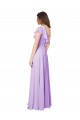 Lilac Sleeveless One Shoulder A-Line Soft Chiffon Bridesmaid Dress Worcester