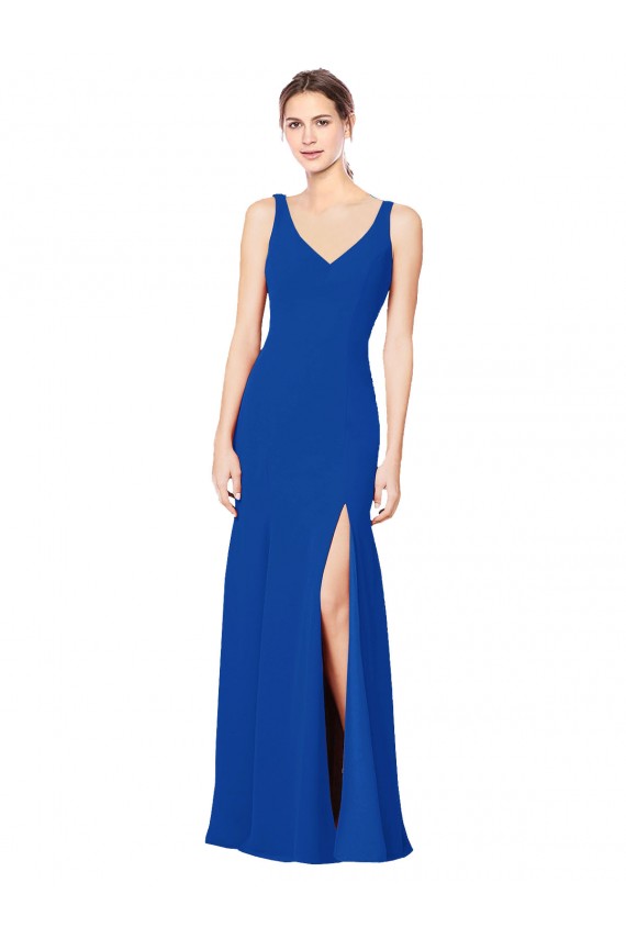 Low Back Sleeveless Sweetheart Sheath Chiffon Bridesmaid Dress / Evening Dress Worcester