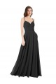 Open Back Black Sleeveless Sweetheart A-Line Chiffon Formal Dress / Bridesmaid Dress Worcester