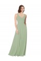 Open Back Sleeveless Sweetheart A-Line Soft Chiffon Formal Dress / Bridesmaid Dress Worcester