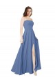 Open Back Sleeveless Strapless A-Line Soft Chiffon Formal Dress / Bridesmaid Dress Worcester