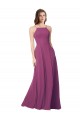 Open Back Sleeveless Strapless A-Line Soft Chiffon Bridesmaid Dress Worcester