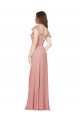 Criss Cross Back Flutter Sleeves V-Neck A-Line Chiffon Bridesmaid Dress / Evening Dress Worcester