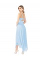 Keyhole Back Light Sky Blue Sleeveless V-Neck A-Line Soft Chiffon Bridesmaid Dress Worcester