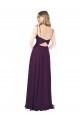 Keyhole Back Sleeveless Spaghetti Straps A-Line Soft Chiffon Bridesmaid Dress Worcester