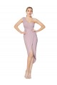 V-Back Sleeveless One Shoulder Mermaid Soft Chiffon High Low Evening Gown / Prom Dress / Bridesmaid Dress Worcester