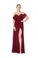 V-Back Cold Shoulder Off the Shoulder Trumpet Soft Chiffon Formal Evening Gown / Prom Dress / Bridesmaid Dress Worcester