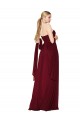 Burgundy Sleeveless Sweetheart A-Line Soft Chiffon Prom Dresses Worcester