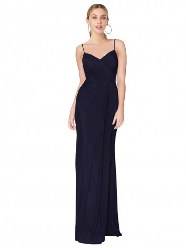 V-Back Sleeveless Spaghetti Straps Mermaid Soft Chiffon Bridesmaid Dress / Formal Dress Worcester