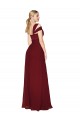 Burgundy Sleeveless Sweetheart A-Line Soft Chiffon Formal Evening Gown / Prom Dress / Bridesmaid Dress Worcester
