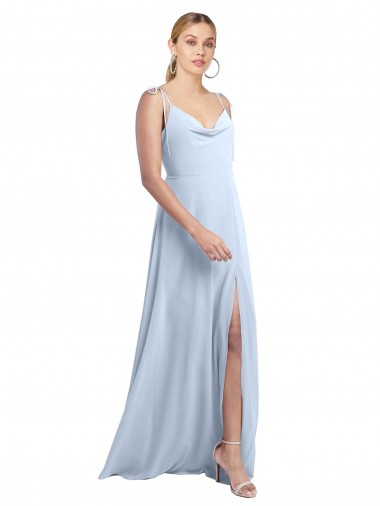 V-Back Sleeveless Spaghetti Straps A-Line Chiffon Bridesmaid Dress / Evening Gowns Worcester