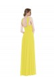 Yellow Sleeveless Spaghetti Straps A-Line Soft Chiffon Semi Formal Evening Dress / Bridesmaid Dress Worcester