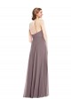 Low Back Sleeveless Halter Neck A-Line Soft Chiffon Formal Evening Gown / Bridesmaid Dress Worcester