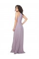 Keyhole Back Pink Glow Sleeveless Halter Neck A-Line Chiffon Bridesmaid Dress / Evening Dress Worcester