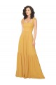 Saffron Sleeveless Square Neck A-Line Soft Chiffon Bridesmaid Dress Worcester